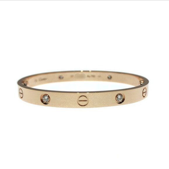 Cartier Love Bracelets 4P Diamonds size 17